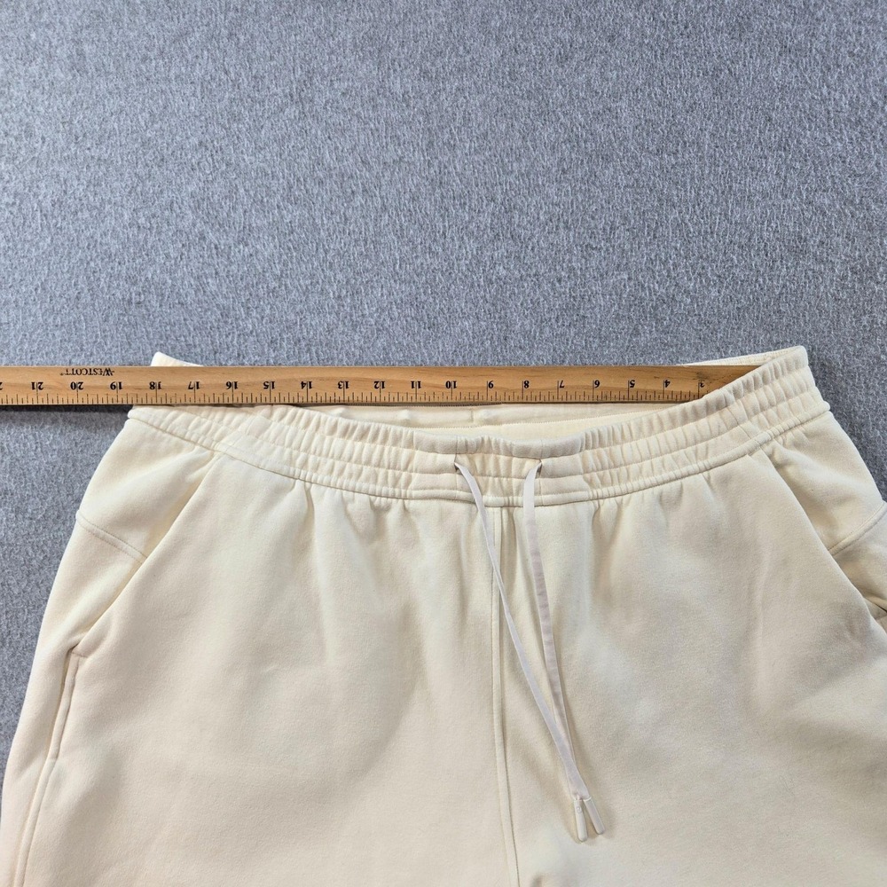 Lululemon Sweatpants Womens 16 White Relaxed Drawstring Pockets Fleece Yoga - Picture 6 of 16
